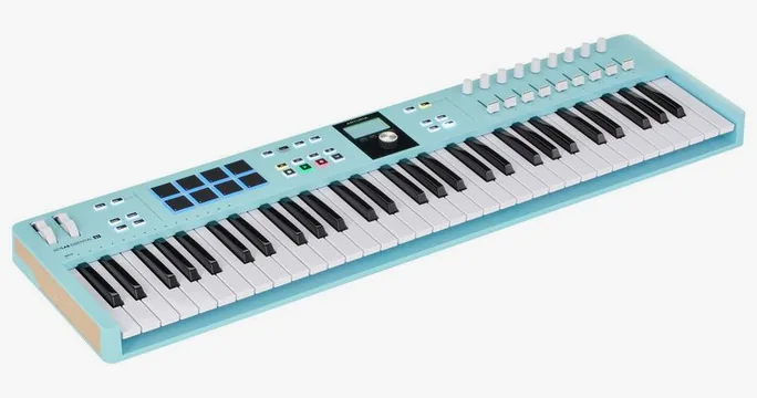 Arturia KeyLab Ess. 61 Mk3 Aquamarine, vue de dessus, photo 2