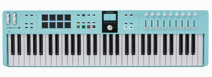Arturia KeyLab Ess. 61 Mk3 Aquamarine, vue de dessus, photo 3
