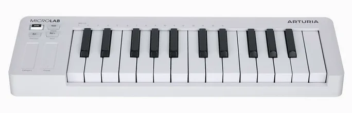 Arturia MicroLab Mk3 White, pads et faders, photo 2