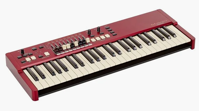 Hammond M-solo Burgundy, vue de profil, photo 3