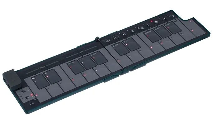 Korg nanoKEY Fold Alpine Green, vue de profil, photo 2