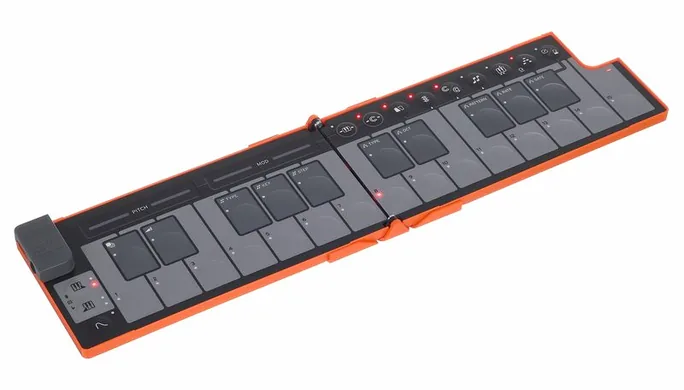Korg nanoKEY Fold Lava Orange, vue de dessus, photo 2