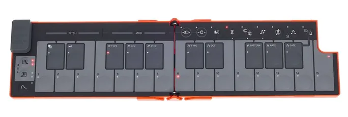 Korg nanoKEY Fold Lava Orange, vue de dessus, photo 3
