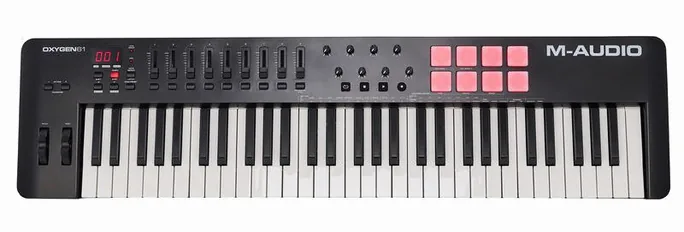 M-Audio Oxygen 61 MK5, pads et faders, photo 3