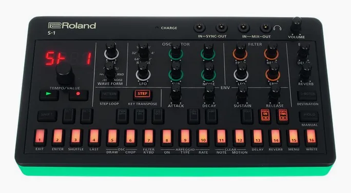 Roland AIRA Compact S-1 Tweak Synth, vue de dessus, photo 2