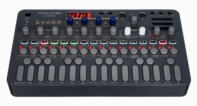 Sonicware LIVEN Evoke, potentiomètres, photo 2