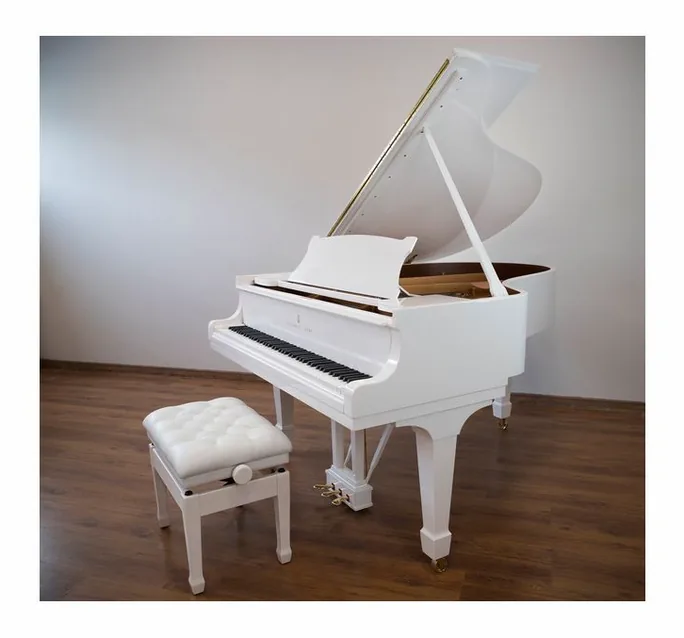 Steinway & Sons M-170 White, vue de face, photo 2