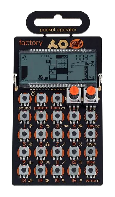 Teenage Engineering PO-16 factory, vue de trois quarts, photo 2