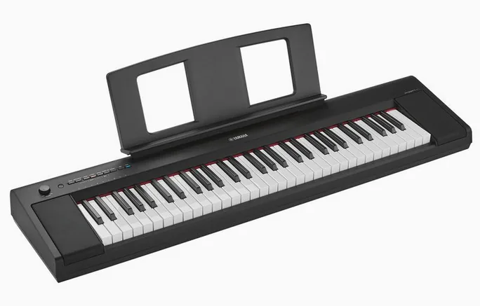Yamaha NP-15 Piaggero Black, clavier et pupitre, photo 2