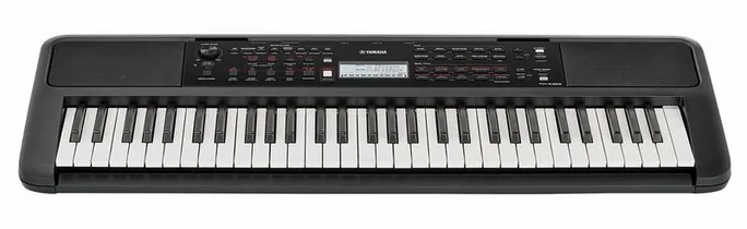 Yamaha PSR-E383, vue de trois quarts, photo 2