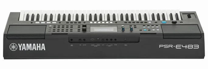 Yamaha PSR-E483, écran et boutons, photo 4